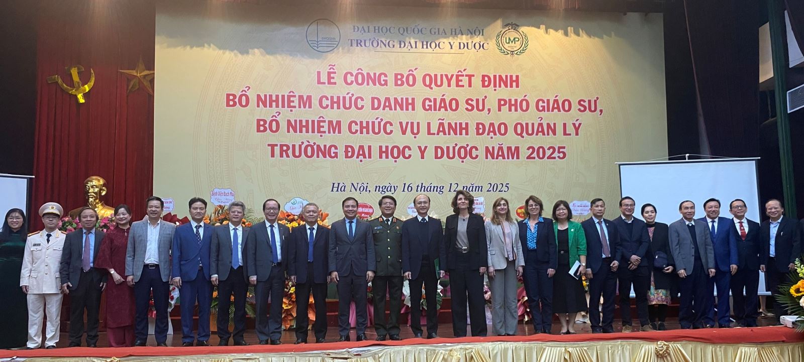 PGS. TS. Phạm Ngọc Đông tại buổi công bố và trao quyết định bổ nhiệm chức danh giáo sư , phó giáo sư và chức vụ lãnh đạo, quản lý trường Đại học Y dược năm 2025